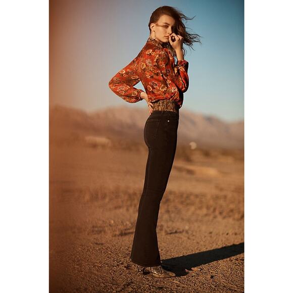 New Anthropologie Toscana Peasant Floral Blouse by Nikasha $160 X-SMALL Red - Picture 6 of 6